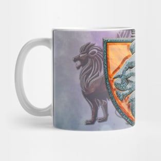 Wonderful lion head with crown Mug